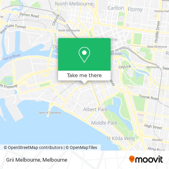 Mapa Grii Melbourne