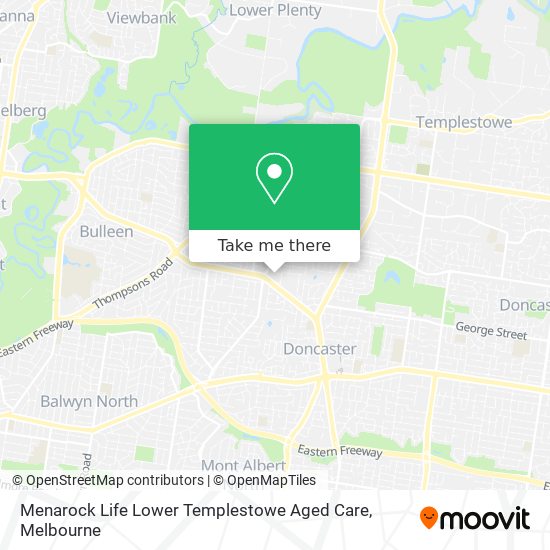 Menarock Life Lower Templestowe Aged Care map