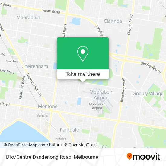 Dfo/Centre Dandenong Road map
