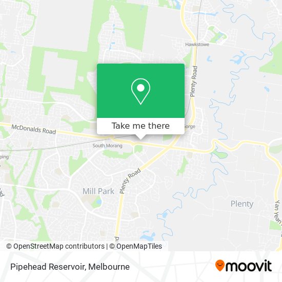 Pipehead Reservoir map