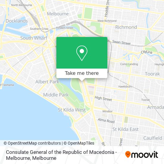 Consulate General of the Republic of Macedonia  - Melbourne map