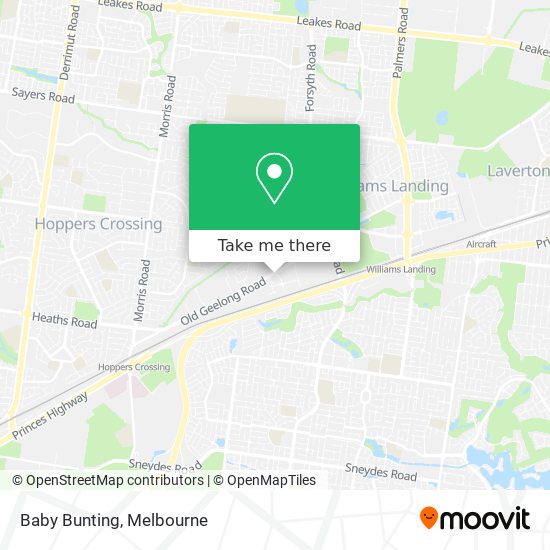 Baby Bunting map