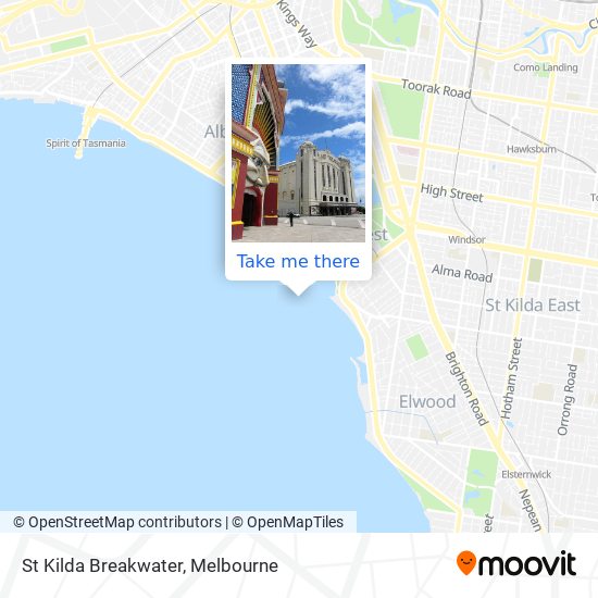 St Kilda Breakwater map