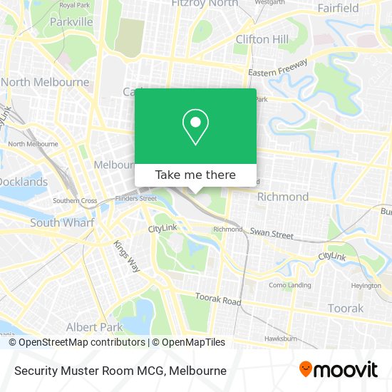 Security Muster Room  MCG map
