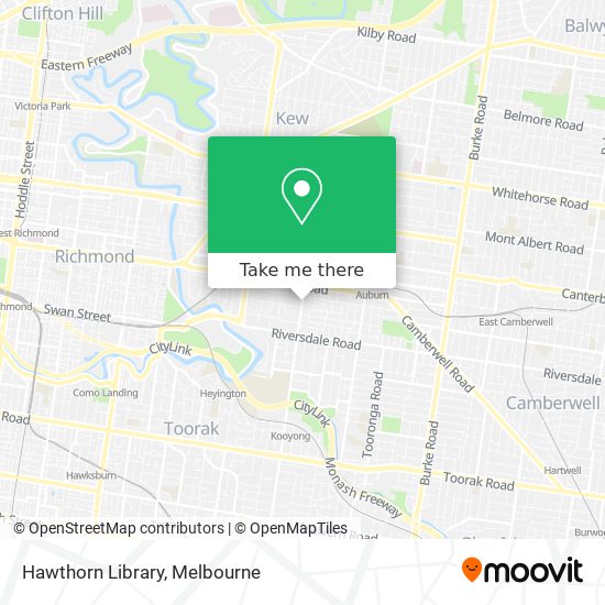Hawthorn Library map