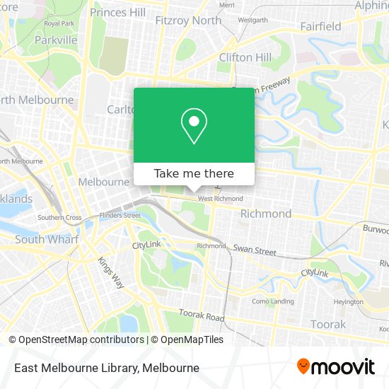 East Melbourne Library map