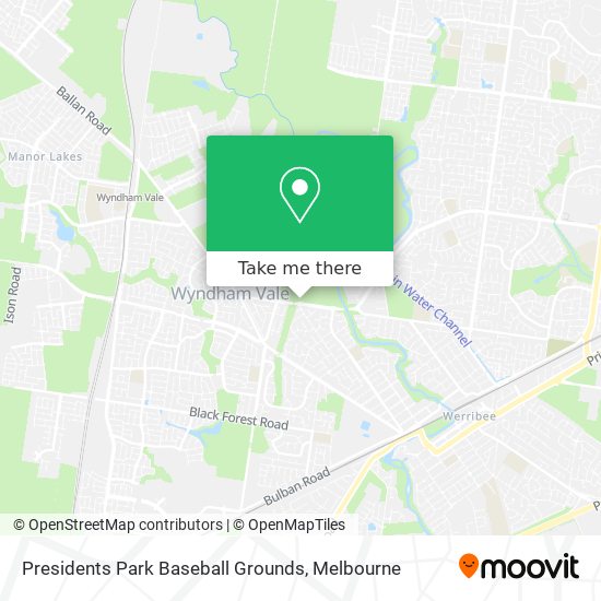 Presidents Park Baseball Grounds map