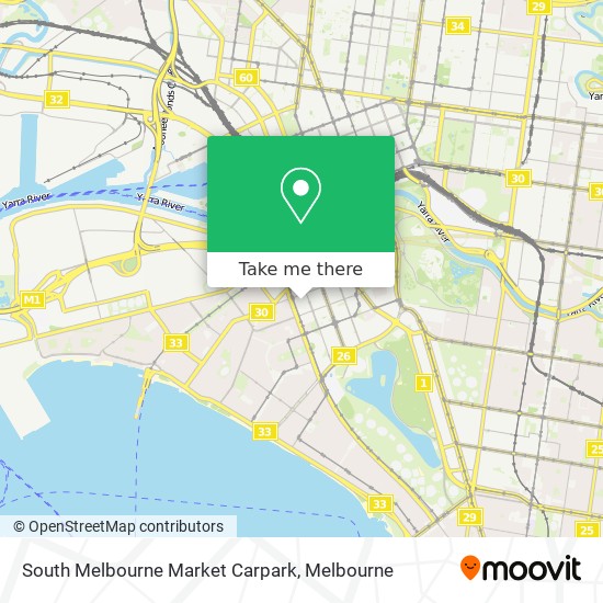 Mapa South Melbourne Market Carpark
