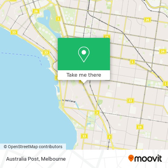 Mapa Australia Post