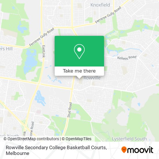 Rowville Secondary College Basketball Courts map