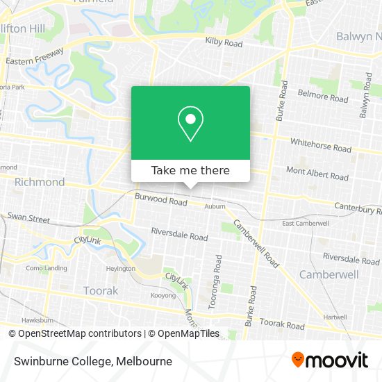 Swinburne College map