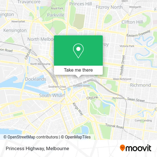 Mapa Princess Highway