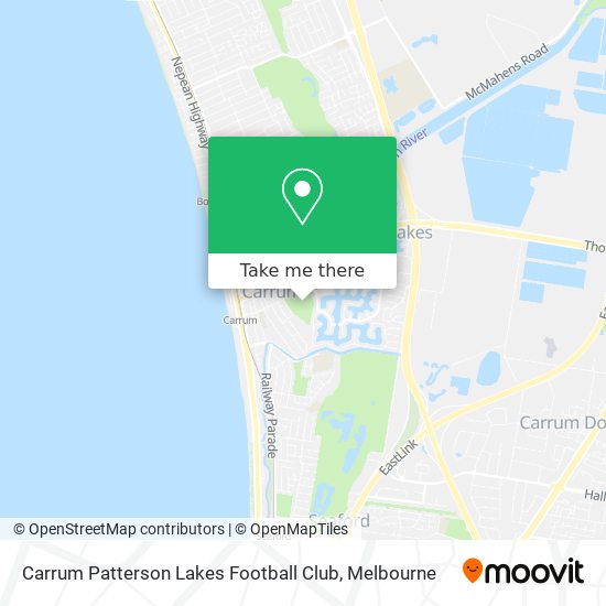 Map Of Patterson Lakes How To Get To Carrum Patterson Lakes Football Club By Bus Or Train?