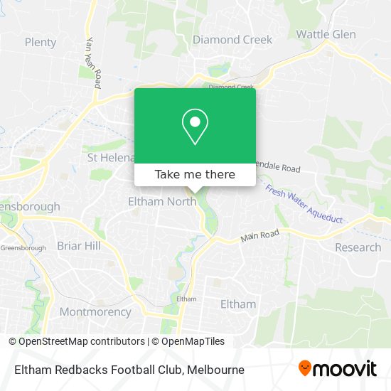 Eltham Redbacks Football Club map