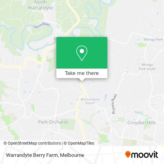 Warrandyte Berry Farm map