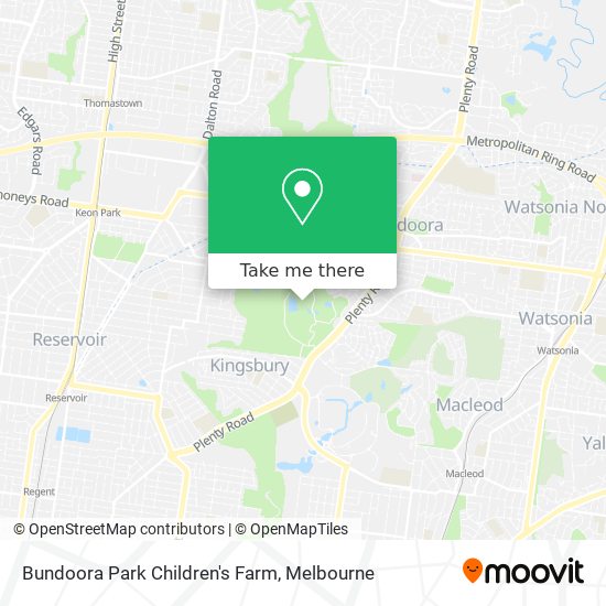 Bundoora Park Children's Farm map