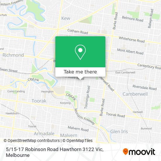 Mapa 5 / 15-17 Robinson Road Hawthorn 3122 Vic