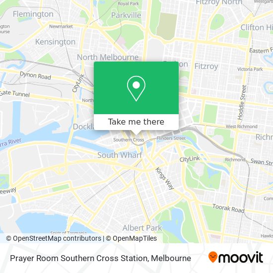 Mapa Prayer Room Southern Cross Station