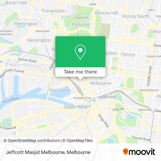 Jeffcott Masjid Melbourne map