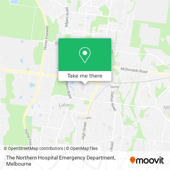 The Northern Hospital Emergency Department map