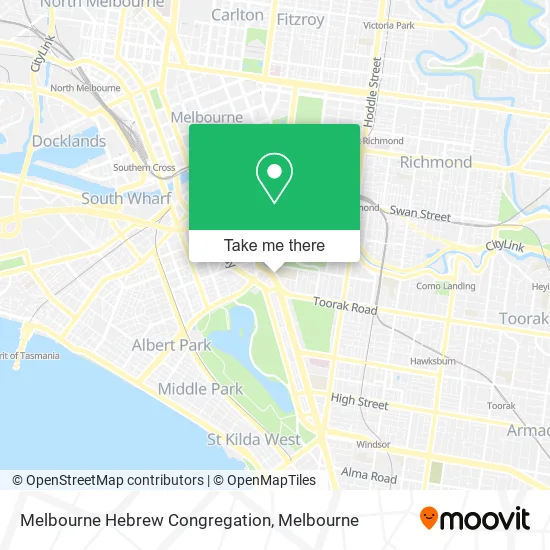 Melbourne Hebrew Congregation map