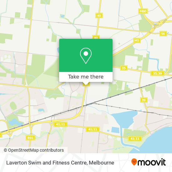 Mapa Laverton Swim and Fitness Centre