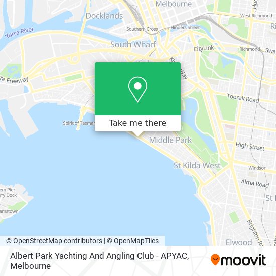 Albert Park Yachting And Angling Club - APYAC map