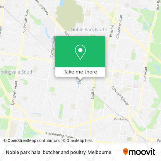 Noble park halal butcher and poultry map