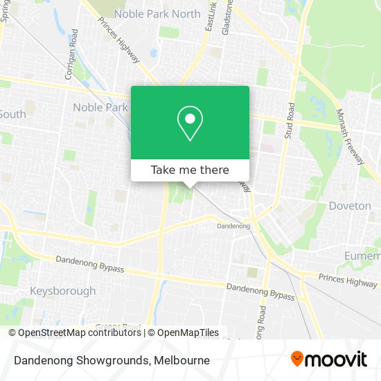 Dandenong Showgrounds map