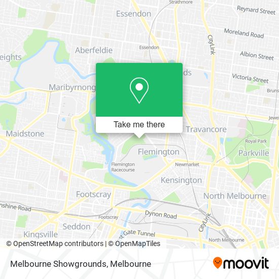 Mapa Melbourne Showgrounds