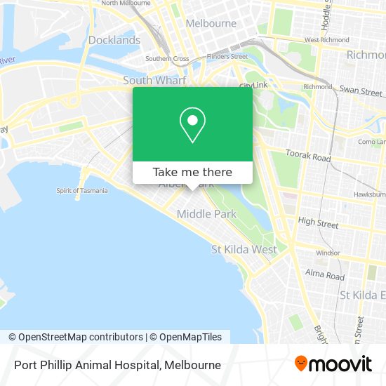 Mapa Port Phillip Animal Hospital