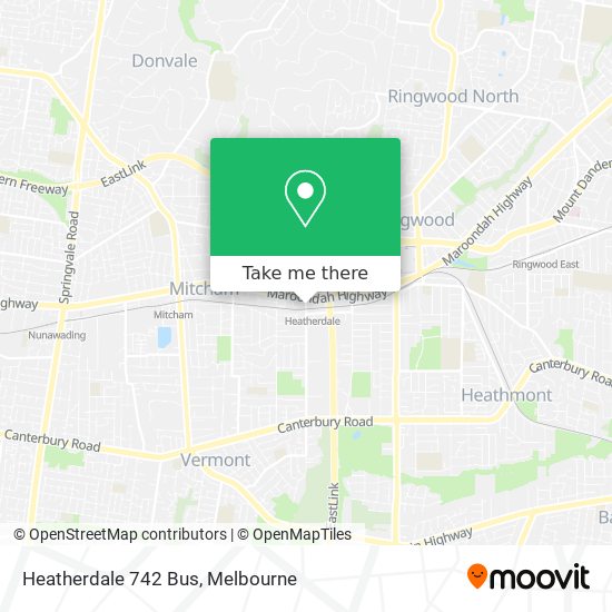 Heatherdale 742 Bus map