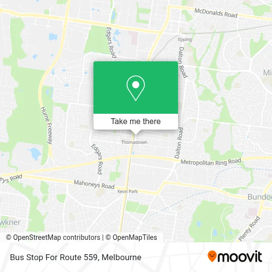 Mapa Bus Stop For Route 559