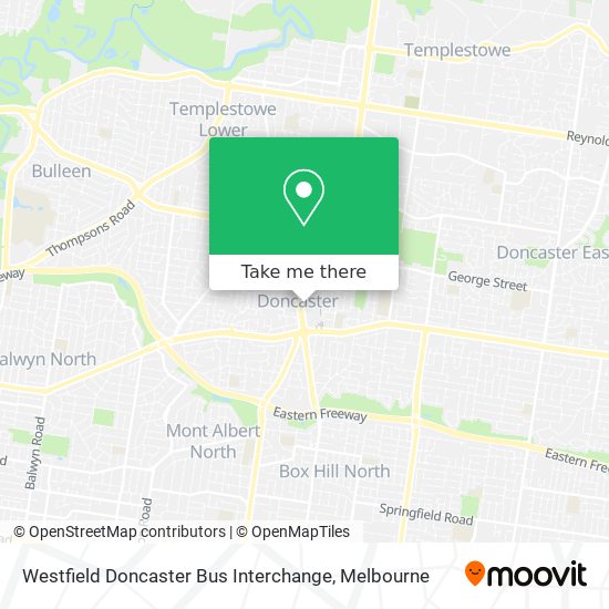 Westfield Doncaster Bus Interchange map