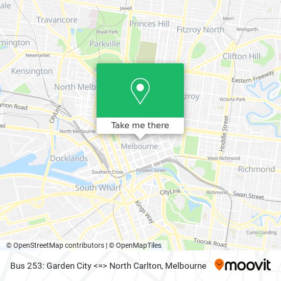 Bus 253: Garden City <=> North Carlton map