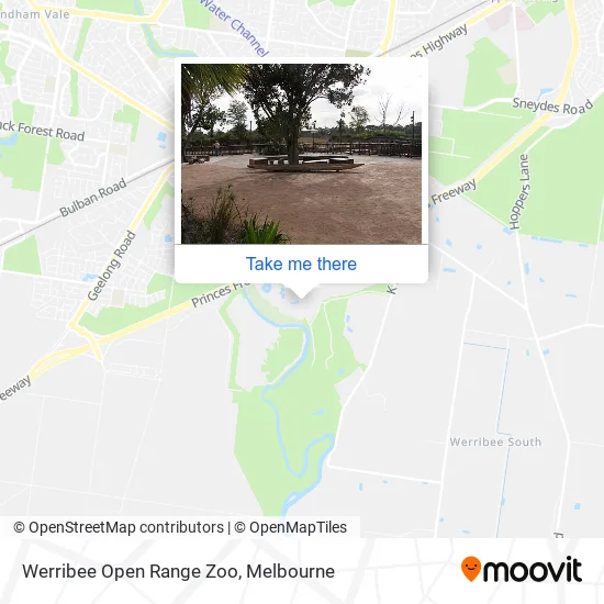 Map Of Werribee Zoo How To Get To Werribee Open Range Zoo In Werribee South By Bus Or Train?