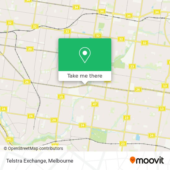 Telstra Exchange map