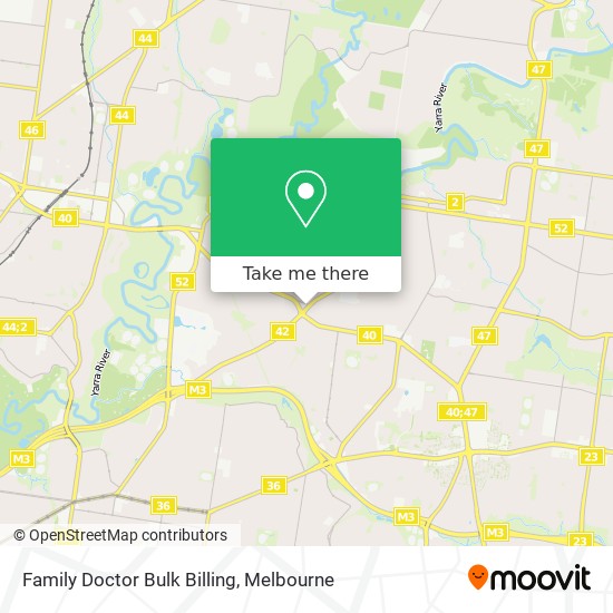 Family Doctor Bulk Billing map