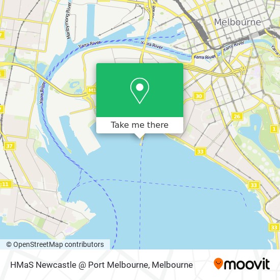 HMaS Newcastle @ Port Melbourne map