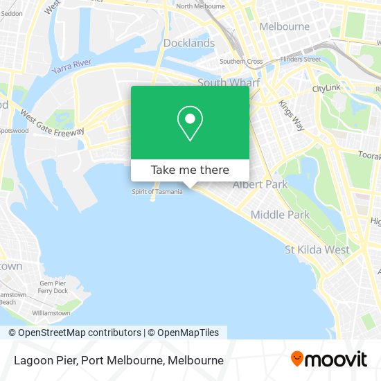 Mapa Lagoon Pier, Port Melbourne