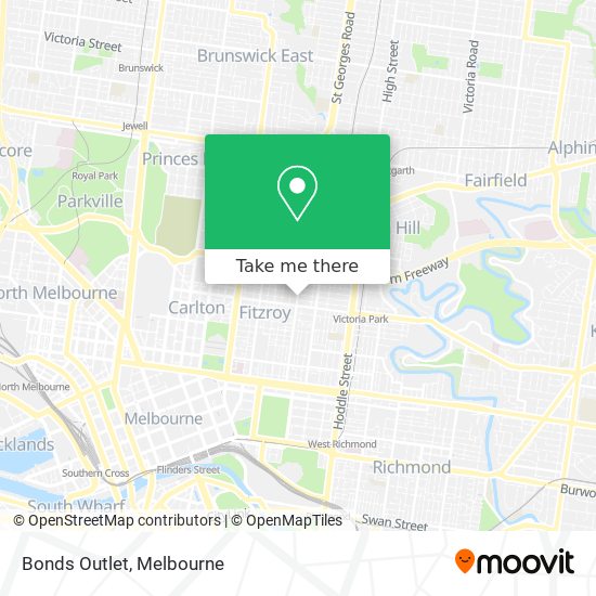 How to get to Bonds Outlet in Collingwood by Bus, Train or Tram?