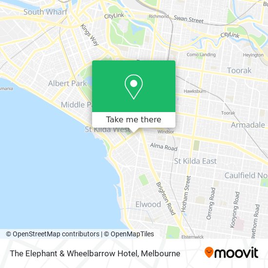 The Elephant & Wheelbarrow Hotel map