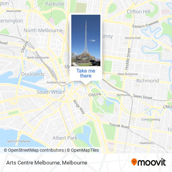 Arts Centre Melbourne map