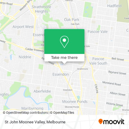 St John Moonee Valley map