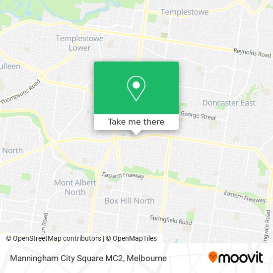 Mapa Manningham City Square MC2