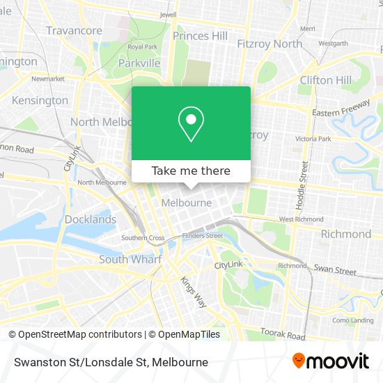 Mapa Swanston St/Lonsdale St