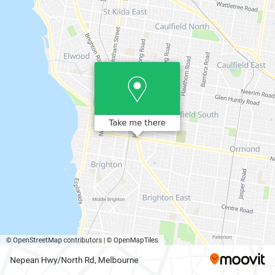 Nepean Hwy/North Rd map