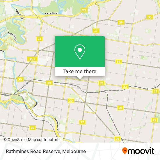 Rathmines Road Reserve map