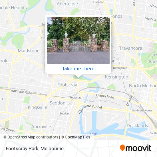 Footscray Park map