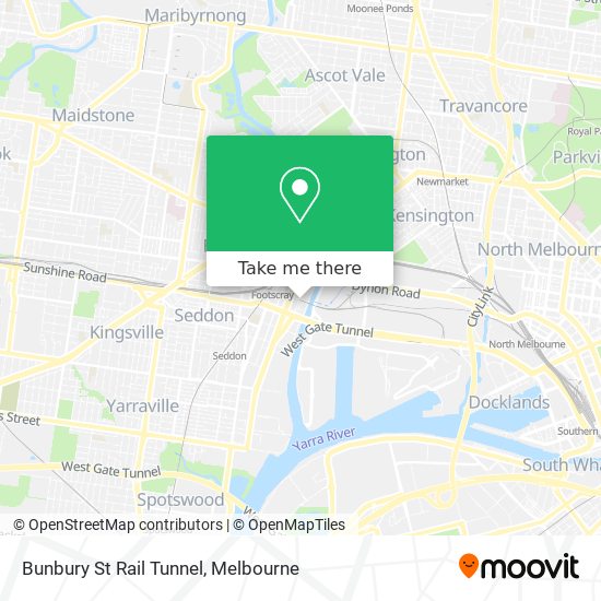Bunbury St Rail Tunnel map